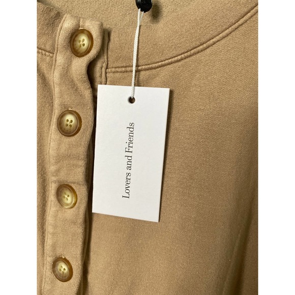 Lovers and Friends Hailey Henley Sweatshirt Brown - Picture 5 of 7